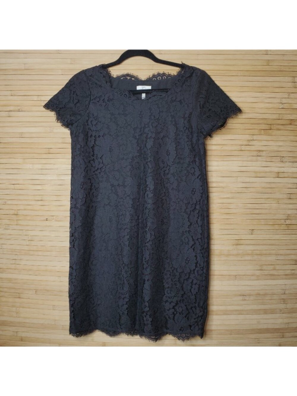 Joie Susina Black Lace Shift Dress Layered cocktail party dress sz xs - Picture 2 of 6